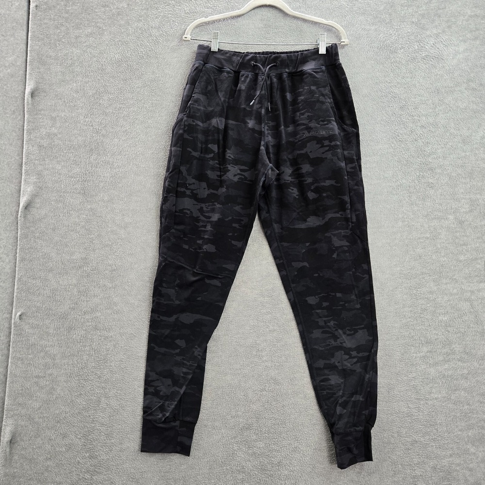 Alphalete Men Activewear Pants Small Gray Camo‎ Jogger Drawstring 30 in Inseam